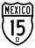 Federal Highway 15D marker