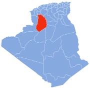 Map of Algeria showing El Bayadh province