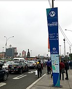 Totem del acceso suroeste a la Estación Central