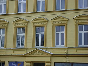 View of the first floor and the frontispiece