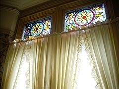 Stained glass on the windows