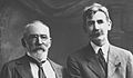 Image 24The Bulletin, founded by J. F. Archibald (left), nurtured bush poets such as Henry Lawson (right). (from Culture of Australia)