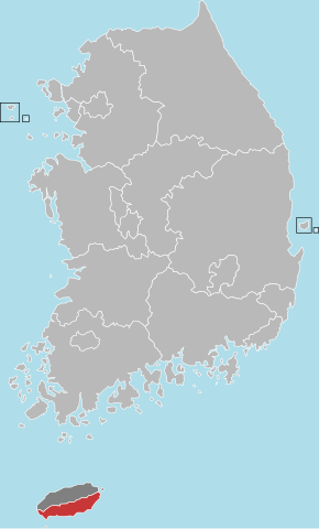 Localização de Seogwipo na Coreia do Sul