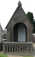 John Fawkner's bluestone grave at Melbourne General Cemetery.