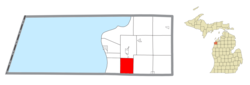 Location within Benzie County