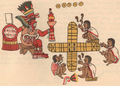 Image 10Patolli game being watched by Macuilxochitl as depicted on page 048 of the Codex Magliabechiano (from Board game)