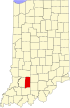 State map highlighting Martin County