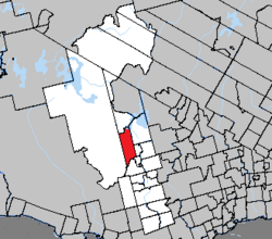 Location within La Vallée-de-la-Gatineau RCM