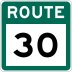 Route 30 marker