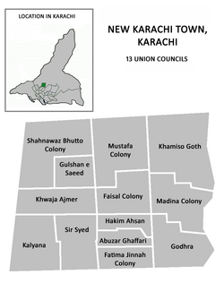 New Karachi Town map