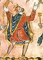 Image 15Edgar I of England in short tunic, hose, and cloak, 966 (from History of clothing and textiles)