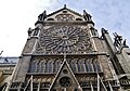 Façade du croisillon nord du transept avec la rosace.