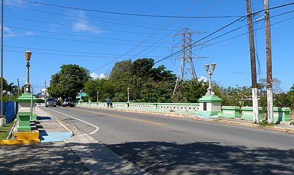 View of the bridge looking south-southwest towards Barrio Playa