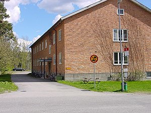 Studentbostäder i renoverade kasernbyggnader.