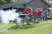 Each Morning our Traditional Cannon Blast is sounded during our Morning Colors.