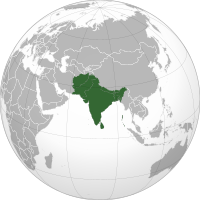 Location of South Asia.