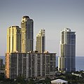 Mansions at Acqualina, the tallest building in the city when constructed in 2015, stands higher than its neighbors.