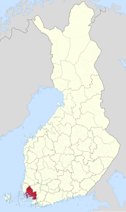 Location of Turku sub-region