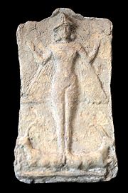 Terracotta relief of Ishtar with wings from Larsa (second millennium BCE)