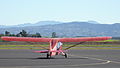 An Aeronca Champion taxiing at the French Valley Airport.