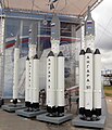 Макеты различных компоновок ракет-носителей «Ангара» на МАКС-2009