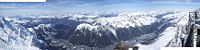 Panorama från l'Aiguille du Midi.