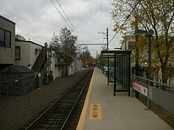 The platform at Glenbrook station