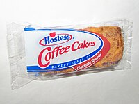 Commercially-produced coffee cake