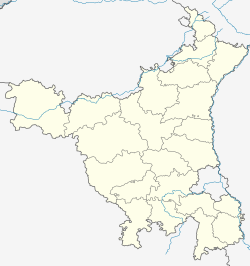 Map of Haryana showing the location of Bhindawas Wildlife Sanctuary