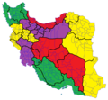 Iran telephone prefix map