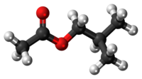 Ball-and-stick model of the isobutyl acetate molecule{{{画像alt1}}}