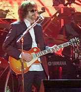 Jeff Lynne (pictured here in 2014) co-produced an initial Beatles' version of "Now and Then" in 1995