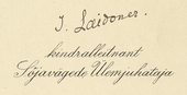 signature de Johan Laidoner