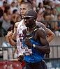 Lopez Lomong, pictured a month before flying the flag for the United States at the 2008 Summer Olympic Games