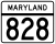 Maryland Route 828 marker