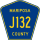 County Road J132 marker