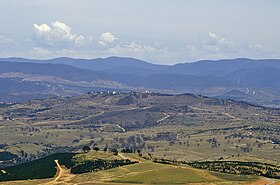 Vue du mont Stromlo depuis la tour Telstra.