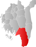 Mapa do condado de Viken (condado) com Halden em destaque.