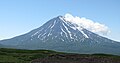 Opala volcano in the southern part of Kamchatka.