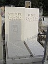 קבר פנקס ואשתו בבית הקברות טרומפלדור.