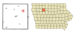 Location of Rolfe, Iowa