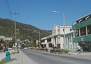 Inland portion of the Waterfront Drive, in Road Town, Tortola