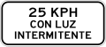 E-3-5 25 KPH, when flashing