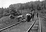 A railroad section gang in 1917