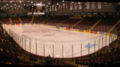 Interior of GFL Memorial Gardens, showing hockey rink.