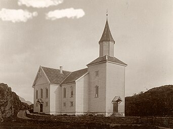Exterior view of the 2nd church (c. 1930)