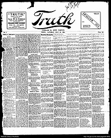 Front cover of the first issue of Truth, Perth, Western Australian newspaper