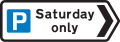 Direction to a parking place available only on the day specified