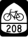 U.S. Bicycle Route 208 marker