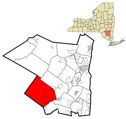 Location in Ulster County and the state of New York.